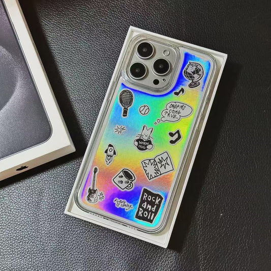 4UART™ Custom Phone Case - Holographic Rock Style